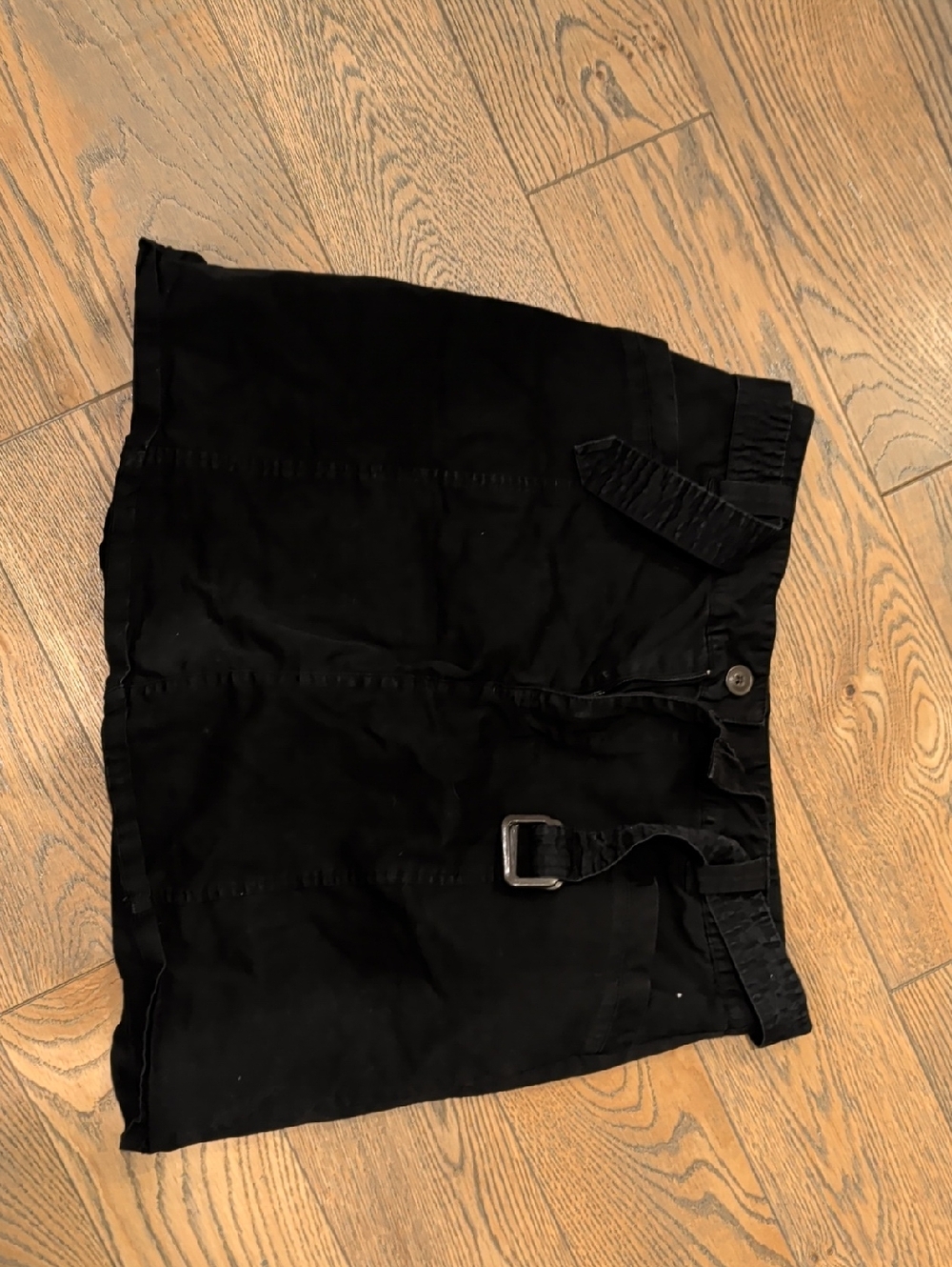 VINTAGE White Stag Black Mini Skirt with Belt